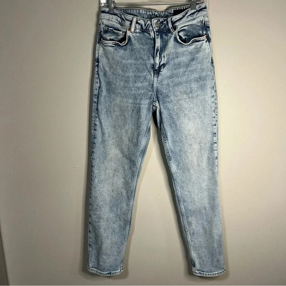 All Saints Denim - All Saints Imogen Acid Wash Straight Slim Leg High Rise Jeans Size 29